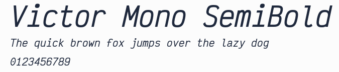 Victor Mono SemiBold預覽圖