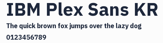 IBM Plex Sans KR