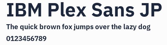 IBM Plex Sans JP預覽圖