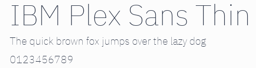 IBM Plex Sans Thin預覽圖