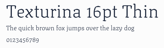 Texturina 16pt Thin預覽圖