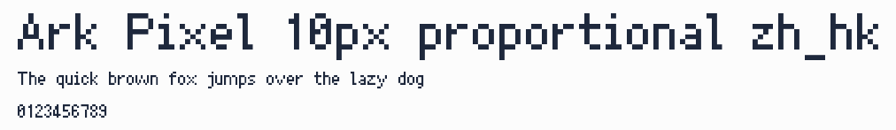 Ark Pixel 10px proportional zh_hk預覽圖