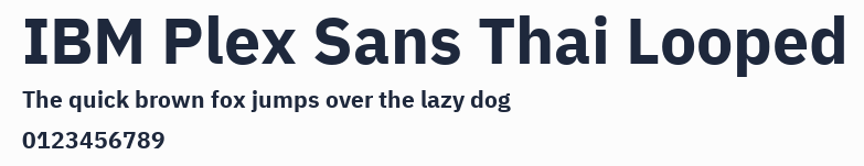 IBM Plex Sans Thai Looped預覽圖