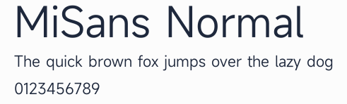 MiSans Normal預覽圖