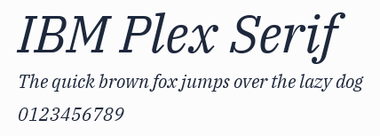 IBM Plex Serif預覽圖