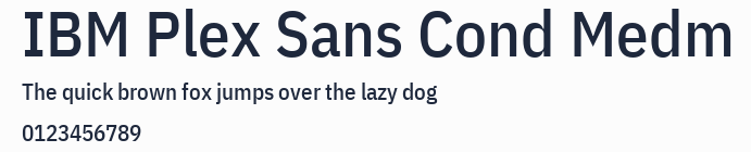 IBM Plex Sans Cond Medm預覽圖
