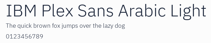 IBM Plex Sans Arabic Light預覽圖