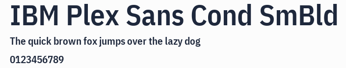 IBM Plex Sans Cond SmBld預覽圖