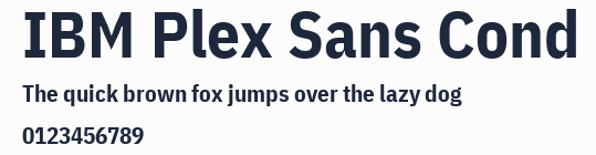 IBM Plex Sans Cond預覽圖