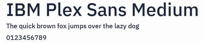 IBM Plex Sans Medium預覽圖
