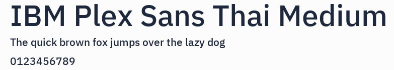 IBM Plex Sans Thai Medium預覽圖