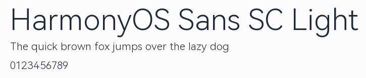 HarmonyOS Sans SC Light預覽圖