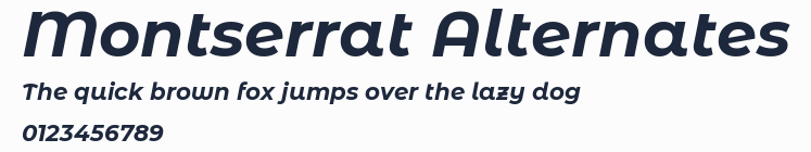 Montserrat Alternates