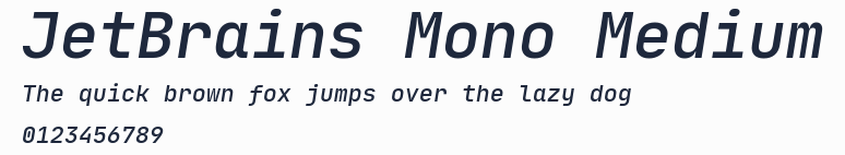 JetBrains Mono Medium預覽圖