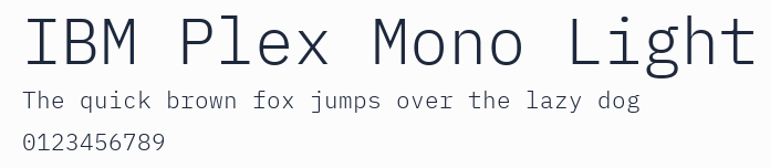 IBM Plex Mono Light預覽圖