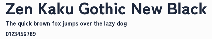 Zen Kaku Gothic New Black預覽圖