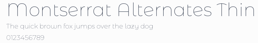 Montserrat Alternates Thin預覽圖