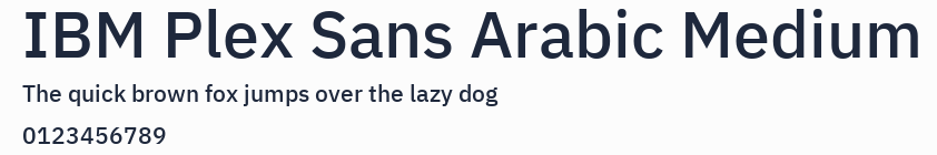 IBM Plex Sans Arabic Medium預覽圖