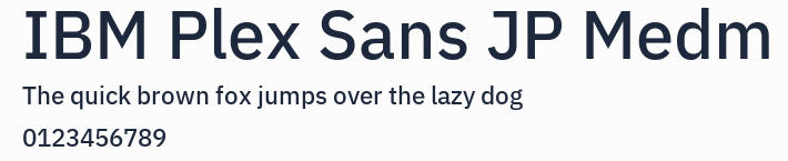 IBM Plex Sans JP Medm預覽圖
