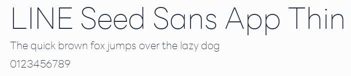 LINE Seed Sans App Thin預覽圖