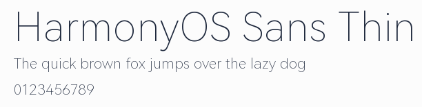 HarmonyOS Sans Thin預覽圖