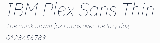 IBM Plex Sans Thin預覽圖
