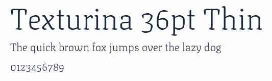 Texturina 36pt Thin預覽圖