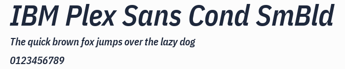 IBM Plex Sans Cond SmBld預覽圖