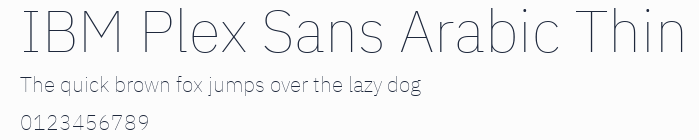 IBM Plex Sans Arabic Thin預覽圖