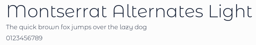Montserrat Alternates Light預覽圖