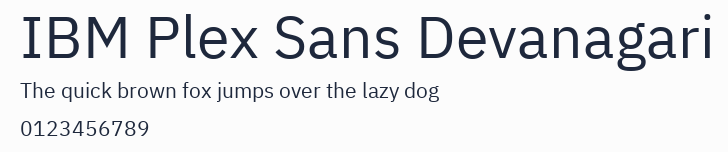 IBM Plex Sans Devanagari預覽圖