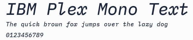 IBM Plex Mono Text預覽圖