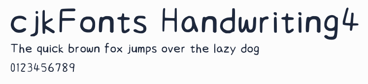 cjkFonts Handwriting4預覽圖