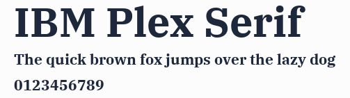 IBM Plex Serif預覽圖