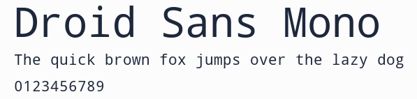 Droid Sans Mono預覽圖