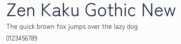 Zen Kaku Gothic New預覽圖