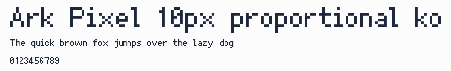 Ark Pixel 10px proportional ko預覽圖