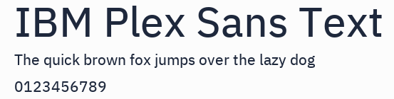 IBM Plex Sans Text預覽圖