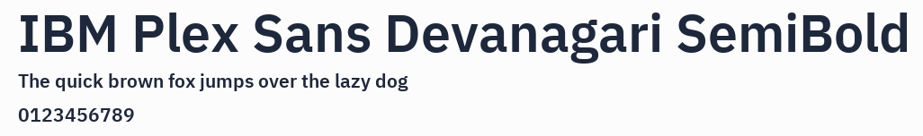 IBM Plex Sans Devanagari SemiBold