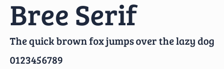 Bree Serif預覽圖