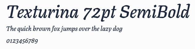 Texturina 72pt SemiBold預覽圖