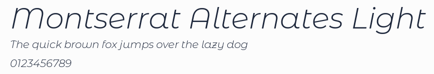 Montserrat Alternates Light預覽圖