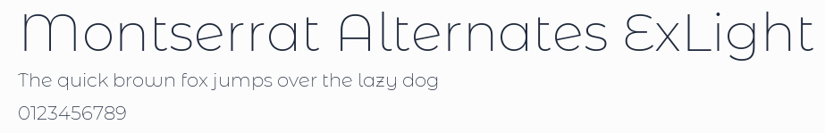 Montserrat Alternates ExLight預覽圖