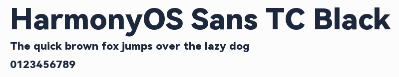 HarmonyOS Sans TC Black