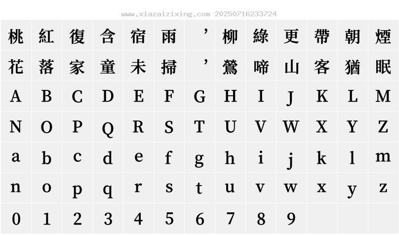 字符映射圖