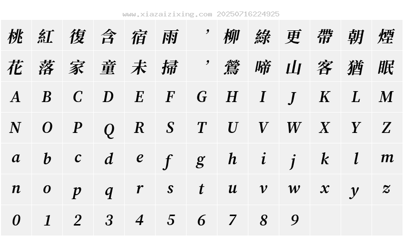 字符映射圖