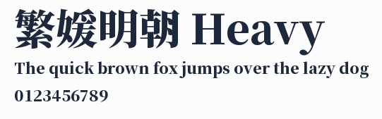 繁媛明朝 Heavy