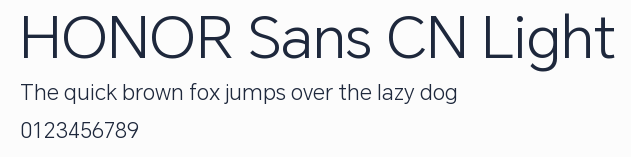 HONOR Sans CN Light預覽圖