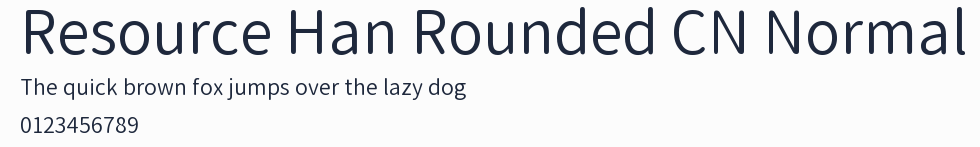Resource Han Rounded CN Normal預覽圖