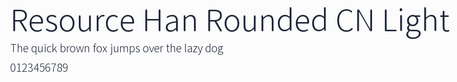 Resource Han Rounded CN Light預覽圖